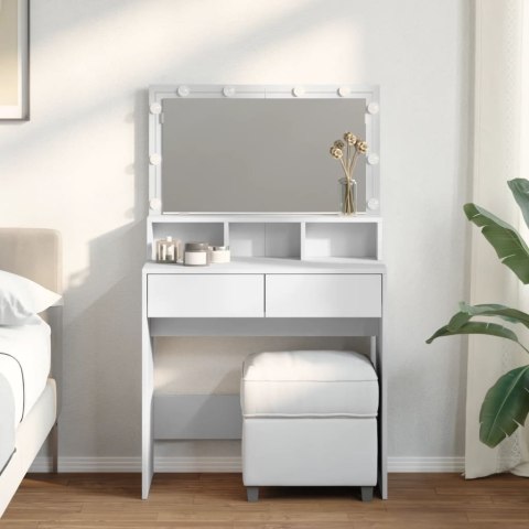  Toaletka z LED, biała, 80x41x134,5 cm