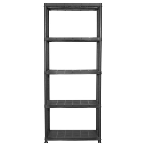 VidaXL Regał 5-poziomowy, czarny, 71 x 38 x 170 cm, plastik VidaXL Regał 5-poziomowy, czarny, 71 x 38 x 170 cm, plastik
