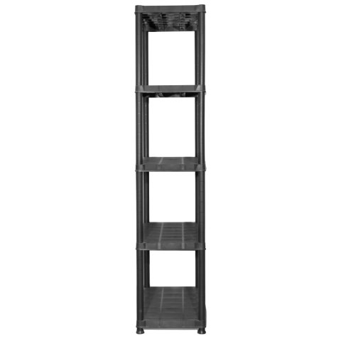 VidaXL Regał 5-poziomowy, czarny, 71 x 38 x 170 cm, plastik VidaXL Regał 5-poziomowy, czarny, 71 x 38 x 170 cm, plastik