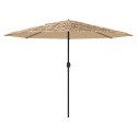 VidaXL Parasol ogrodowy na stalowym słupku, brązowy, 388x388x248 cm