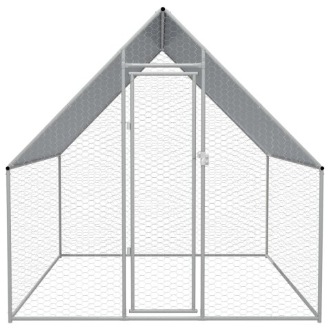 Klatka zewnętrzna dla kurcząt, stal galwanizowana, 2x2x2 m Klatka zewnętrzna dla kurcząt, stal galwanizowana, 2x2x2 m
