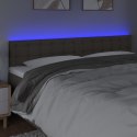 VidaXL Zagłówek do łóżka z LED, taupe, 160x5x78/88 cm, tkanina