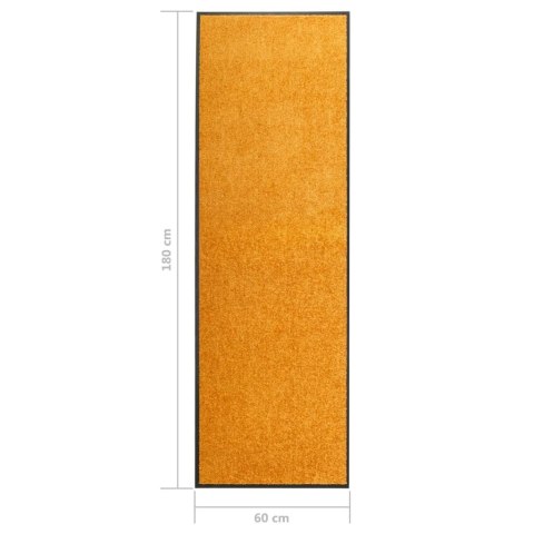 VidaXL Wycieraczka z możliwością prania, pomarańczowa, 60 x 180 cm VidaXL Wycieraczka z możliwością prania, pomarańczowa, 60 x 180 cm