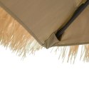 VidaXL Parasol ogrodowy z LED, stalowy słupek, brązowy, 324x324x247 cm