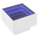 VidaXL Stolik boczny z LED, biały, 40x40x30 cm