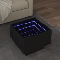 VidaXL Stolik boczny z LED, czarny, 40x40x30 cm