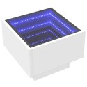 VidaXL Stolik nocny z LED Infinity, biały, 40x40x30 cm