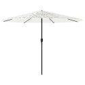 VidaXL Parasol ogrodowy na stalowym słupku, biały, 324x324x247 cm