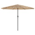 VidaXL Parasol ogrodowy na stalowym słupku, brązowy, 324x324x247 cm