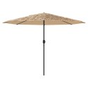 VidaXL Parasol ogrodowy na stalowym słupku, brązowy, 324x324x247 cm