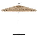 VidaXL Parasol ogrodowy z LED, stalowy słupek, brązowy, 269x269x235 cm