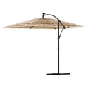 VidaXL Parasol ogrodowy z LED, stalowy słupek, brązowy, 269x269x235 cm