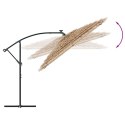 VidaXL Parasol ogrodowy z LED, stalowy słupek, brązowy, 269x269x235 cm