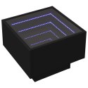 VidaXL Stolik nocny z LED Infinity, czarny, 40x40x30 cm