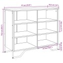 VidaXL Szafka, czarna, 91x35,5x74,5 cm, materiał drewnopochodny