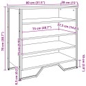 VidaXL Szafka na buty, czarna, 80x38x78 cm, materiał drewnopochodny