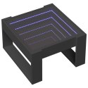 VidaXL Stolik kawowy z LED Infinity, czarny, 50x53x30 cm