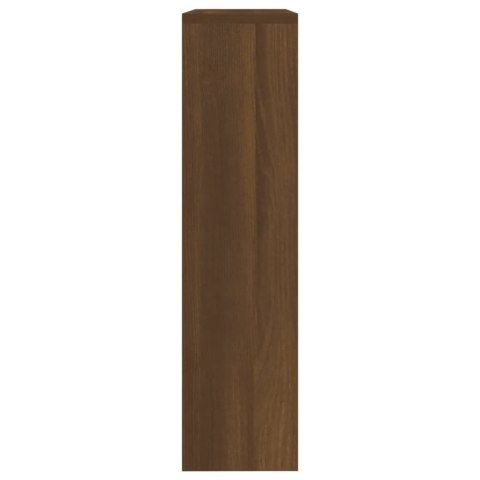 Szafka na buty, lustro i 2 szuflady, brązowy dąb, 63x17x67 cm Szafka na buty, lustro i 2 szuflady, brązowy dąb, 63x17x67 cm
