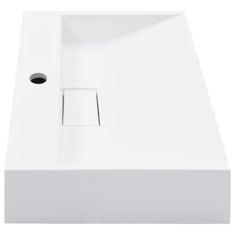VidaXL Umywalka, 50x38x13 cm, kompozyt mineralny/marmurowy, biała VidaXL Umywalka, 50x38x13 cm, kompozyt mineralny/marmurowy, biała
