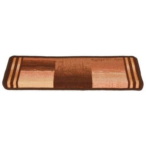 VidaXL Samoprzylepne nakładki na schody, 15 szt., 65x21x4 cm, brązowe VidaXL Samoprzylepne nakładki na schody, 15 szt., 65x21x4 cm, brązowe