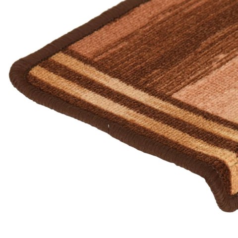 VidaXL Samoprzylepne nakładki na schody, 15 szt., 65x21x4 cm, brązowe VidaXL Samoprzylepne nakładki na schody, 15 szt., 65x21x4 cm, brązowe