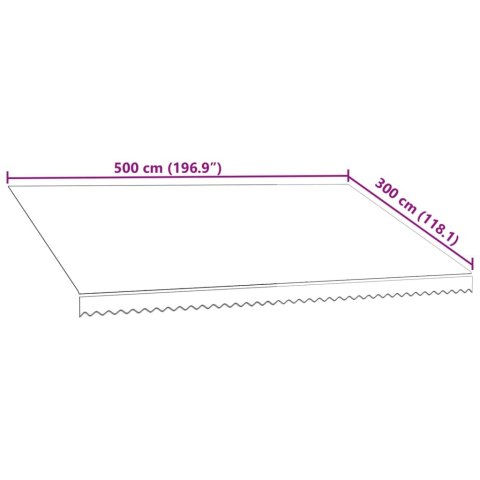 VidaXL Tkanina do markizy, pomarańczowo-brązowa, 500 x 300 cm VidaXL Tkanina do markizy, pomarańczowo-brązowa, 500 x 300 cm