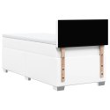 VidaXL Łóżko kontynentalne z materacem, białe, ekoskóra 90x190 cm