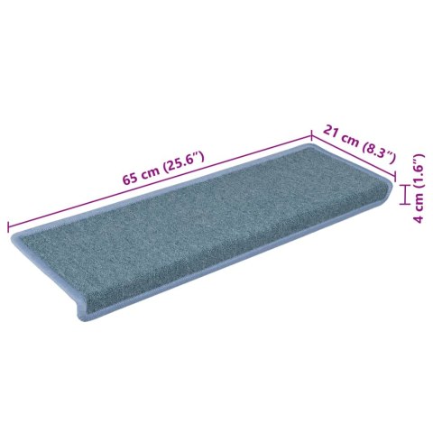 VidaXL Nakładki na schody, 15 szt., 65x21x4 cm, niebieskie VidaXL Nakładki na schody, 15 szt., 65x21x4 cm, niebieskie