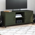 VidaXL Szafka RTV, oliwkowa, 100,5x39x43,5 cm, stal walcowana na zimno