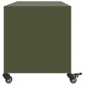 VidaXL Szafka RTV, oliwkowa, 100,5x39x43,5 cm, stal walcowana na zimno
