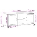 VidaXL Szafka RTV, oliwkowa, 100,5x39x43,5 cm, stal walcowana na zimno