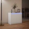 VidaXL Szafka z LED, biała, 72x34x61 cm, materiał drewnopochodny