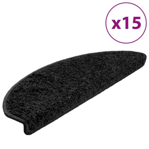 VidaXL Nakładki na schody, 15 szt., czarne, 65x21x4 cm VidaXL Nakładki na schody, 15 szt., czarne, 65x21x4 cm