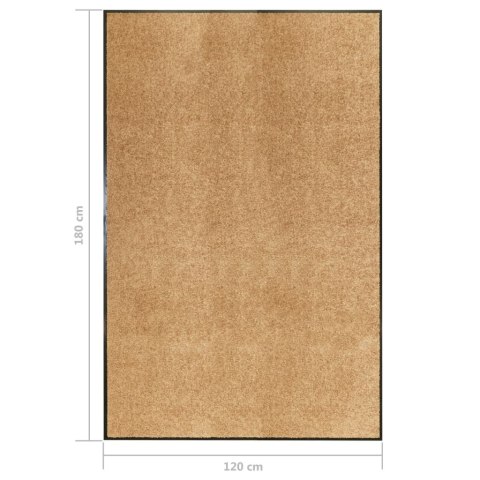 VidaXL Wycieraczka z możliwością prania, kremowa, 120 x 180 cm VidaXL Wycieraczka z możliwością prania, kremowa, 120 x 180 cm
