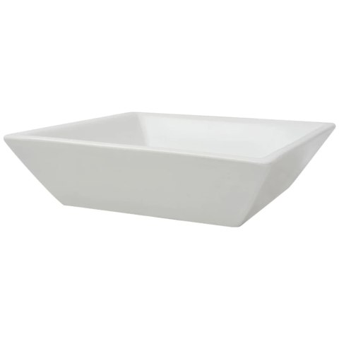 VidaXL Umywalka ceramiczna, kwadratowa 41,5 x 41,5 x 12 cm, biała VidaXL Umywalka ceramiczna, kwadratowa 41,5 x 41,5 x 12 cm, biała