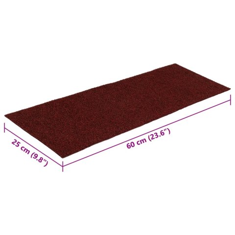 Samoprzylepne nakładki na schody, 15 szt., 60x25 cm, czerwone Samoprzylepne nakładki na schody, 15 szt., 60x25 cm, czerwone