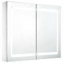 VidaXL Szafka łazienkowa z lustrem i LED, 80 x 12,2 x 68 cm