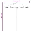 VidaXL Parasol ogrodowy dla dzieci, na drewnianym słupku, Ø120x140 cm