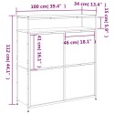 VidaXL Szafka na buty z 4 uchylanymi szufladami, czarna, 100x34x112 cm