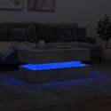 VidaXL Stolik kawowy z oświetleniem LED, szarość betonu, 90x50x40 cm