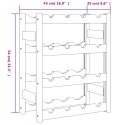 VidaXL Stojak na 16 butelek wina, szary, lite drewno sosnowe