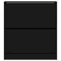 VidaXL Szafka na buty, czarna, 80x21x87,5 cm, materiał drewnopochodny