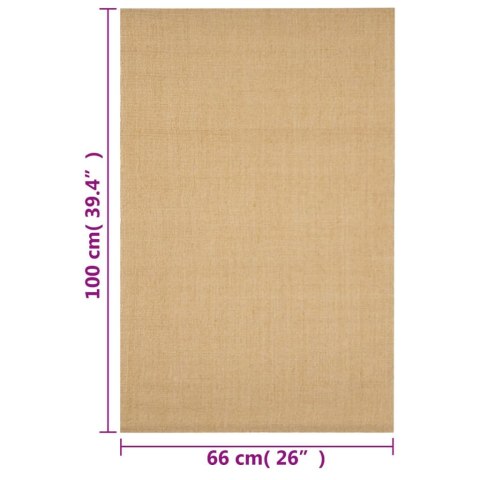 VidaXL Dywanik, naturalny sizal, 66x100 cm VidaXL Dywanik, naturalny sizal, 66x100 cm