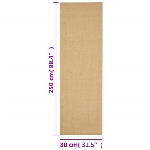 Dywanik, naturalny sizal, 80x250 cm Dywanik, naturalny sizal, 80x250 cm