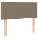 VidaXL Łóżko kontynentalne z materacem, taupe, 120x200 cm, tkanina