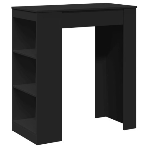 VidaXL Stolik barowy z półkami, czarny, 95x47x103,5 cm VidaXL Stolik barowy z półkami, czarny, 95x47x103,5 cm