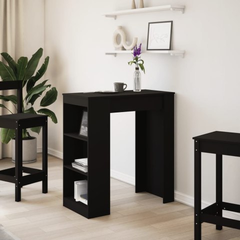 VidaXL Stolik barowy z półkami, czarny, 95x47x103,5 cm VidaXL Stolik barowy z półkami, czarny, 95x47x103,5 cm