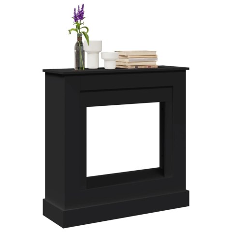 Obudowa kominka, czarna, 90x30x90 cm, materiał drewnopochodny Obudowa kominka, czarna, 90x30x90 cm, materiał drewnopochodny