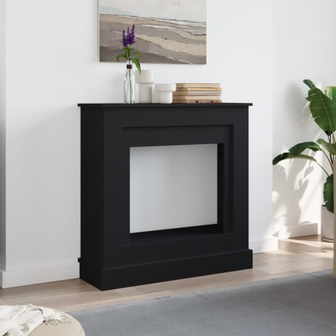 Obudowa kominka, czarna, 90x30x90 cm, materiał drewnopochodny Obudowa kominka, czarna, 90x30x90 cm, materiał drewnopochodny