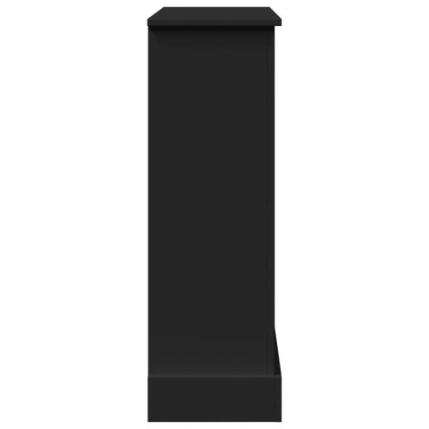 Obudowa kominka, czarna, 90x30x90 cm, materiał drewnopochodny Obudowa kominka, czarna, 90x30x90 cm, materiał drewnopochodny